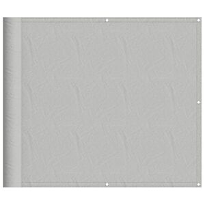 vidaXL Pantalla de balc&oacute;n 100% poli&eacute;ster Oxford gris claro 90x700 cm
