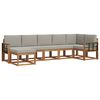 vidaXL Conjunto de sof&aacute;s de exterior 7 pcs Gris Natural y Claro