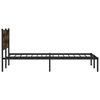 vidaXL Estructura de cama sin colch&oacute;n metal roble ahumado 180x200 cm