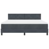 vidaXL Cama tipo Box Spring Gris oscuro 180 x 200 cm Terciopelo
