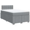 vidaXL Cama box spring con colch&oacute;n tela gris claro 120x190 cm