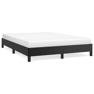 vidaXL Estructura de cama sin colch&oacute;n cuero sint&eacute;tico negro 140x190 cm