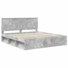 vidaXL Estructura de cama Concreto 200 x 200 cm Madera de pino macizo