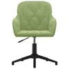 vidaXL Silla de oficina giratoria de terciopelo verde claro