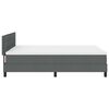 vidaXL Cama tipo Box Spring con colch&oacute;n Gris oscuro 140 x 190 cm tela