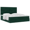 vidaXL Estructura de cama otomana colchones terciopelo verde oscuro