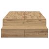 vidaXL Cama con almacenamiento con caj&oacute;n Roble artesanal 100 cm