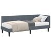 vidaXL Estructura de Cama Esquina con Colch&oacute;n 2 uds. Gris oscuro