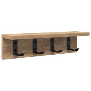 vidaXL Perchero de pared Montada en la pared Roble artisan