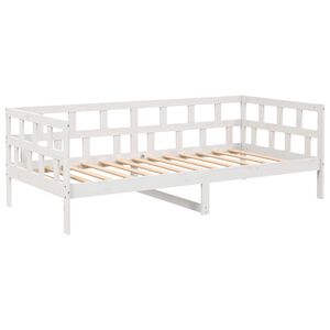 vidaXL Sof&aacute; cama sin colch&oacute;n madera maciza de pino blanco 90x200 cm