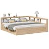 vidaXL Cama con estanter&iacute;a sin colch&oacute;n madera maciza de pino 200x200cm