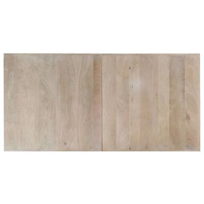 vidaXL Mesa de comedor madera maciza de mango blanqueada 140x70x75 cm