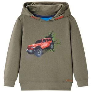 vidaXL Sudadera infantil con capucha color caqui 104