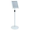 vidaXL Soporte de cartel pedestal Plateado 33 x 33 x 126 cm