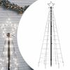 vidaXL Árbol de Navidad LED con estacas 220 LEDs blanco frío 180 cm