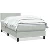 vidaXL Cama box spring con colch&oacute;n terciopelo gris claro 100x210 cm