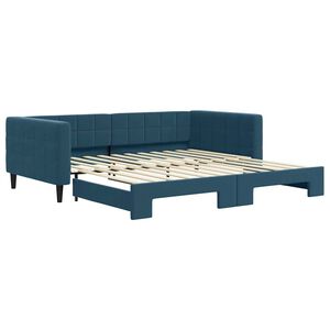 vidaXL Sof&aacute; cama nido terciopelo azul 100x200 cm