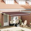 vidaXL Toldo retr&aacute;ctil autom&aacute;tico marr&oacute;n 400x300 cm