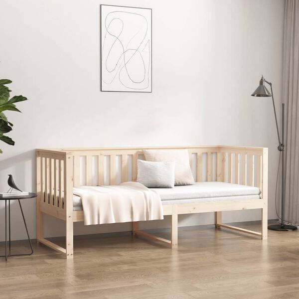 vidaXL Sof&aacute; cama sin colch&oacute;n madera maciza de pino 80x200 cm