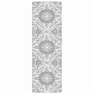vidaXL Alfombra de exterior PP ARAKIL gris claro 80x250cm