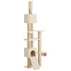vidaXL &Aacute;rbol para gatos del suelo al techo con poste de sisal Crema