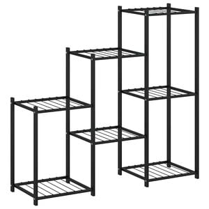 vidaXL Soporte para flores de hierro negro 83x25x80 cm