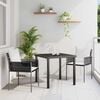 vidaXL Conjunto de Comedor de Jardín 5 pcs Marrón Poliratán