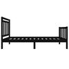 vidaXL Estructura cama madera maciza individual negro 75x190 cm