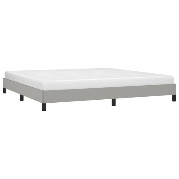 vidaXL Cama sin colchón tela gris claro 200x200 cm