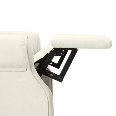 vidaXL Sillón orejero reclinable de tela de microfibra beige