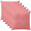 vidaXL Funda de almohada 6 pcs HEERLEN Rosa 60 x 60 cm Terciopelo