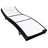 vidaXL Tumbona de rat&aacute;n sint&eacute;tico negro