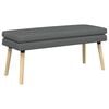 vidaXL Banco de Doble Capa Gris oscuro 110 x 40 x 47 cm Tela
