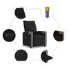 vidaXL Sill&oacute;n reclinable de masaje el&eacute;ctrico tela negro