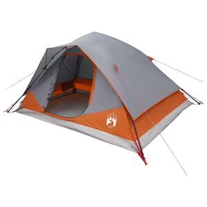 vidaXL Tienda Instant&aacute;nea Gris y naranja 305 x 215 x 140 cm