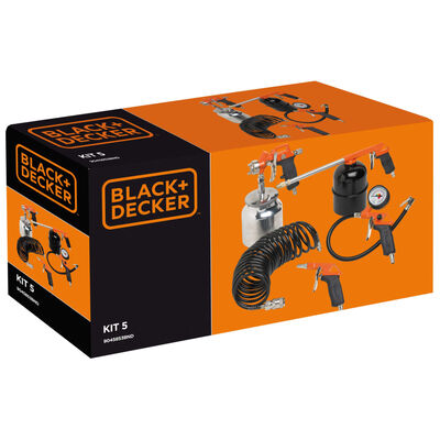 BLACK + DECKER Accesorios neumáticos 5 piezas 1 L