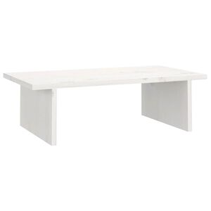 vidaXL Soporte de monitor madera maciza de pino blanco 50x27x15 cm