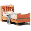 vidaXL Estructura de cama sin colch&oacute;n madera maciza marr&oacute;n 75x190 cm