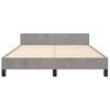 vidaXL Estructura de cama sin colch&oacute;n terciopelo gris claro 140x200 cm
