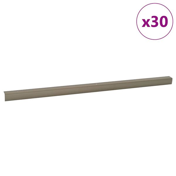 vidaXL Mamperlanes 30 pcs champán 67 cm Aluminio