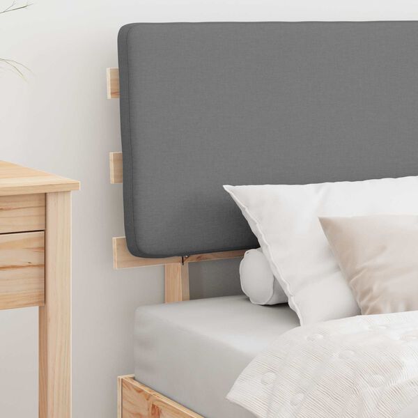 vidaXL Estructura de Cama con Cabecera Tapizada Gris Claro