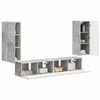 vidaXL Conjunto de mueble para TV de pared 4 pcs Gris Concreto