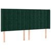 vidaXL Cabecero con orejas de terciopelo verde oscuro 183x16x118/128cm