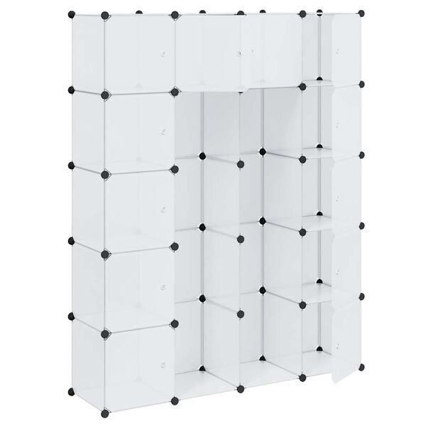 vidaXL Armario modular con 14 compartimentos blanco 37x146x180,5 cm