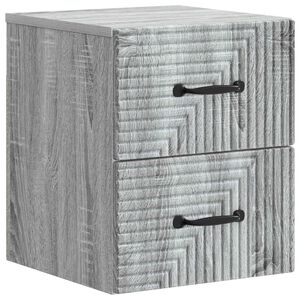 vidaXL Mesita de Noche de Pared Gris Sonoma 34,5 x 33 x 40 cm