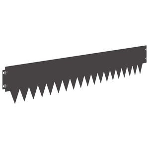 vidaXL Borde de C&eacute;sped 20 uds. 103 x 20 cm Acero Negro