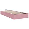 vidaXL Estructura de cama otomana sin colchón terciopelo rosa 90x190cm