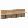 vidaXL Perchero de pared Montada en la pared Roble artisan