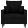 vidaXL Sill&oacute;n de tela negro 60 cm