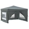 vidaXL Carpa de fiesta plegable con paredes laterales antracita 3x3 m